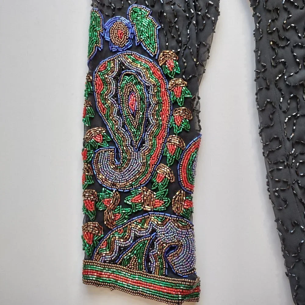 Vintage Jack Bryan Beaded Top Elegant Quiet Luxury Special Occasion  Size 6 - Picture 10 of 12